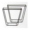 Mercana Arya Black Rectangular Glass Top Iron Frame Accent Table- Set of 2