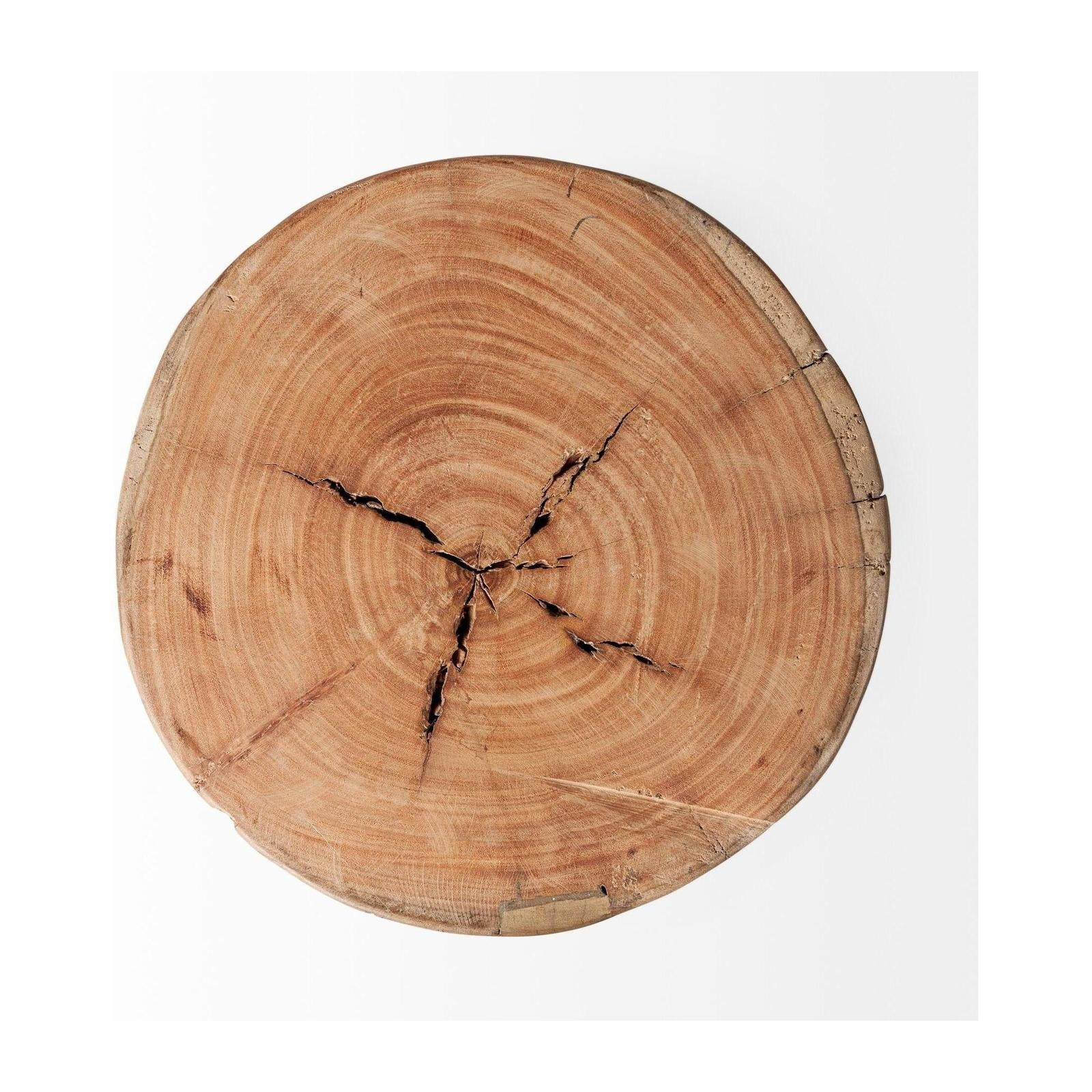 Mercana Asco Rustic Solid Reclaimed Wood Stool