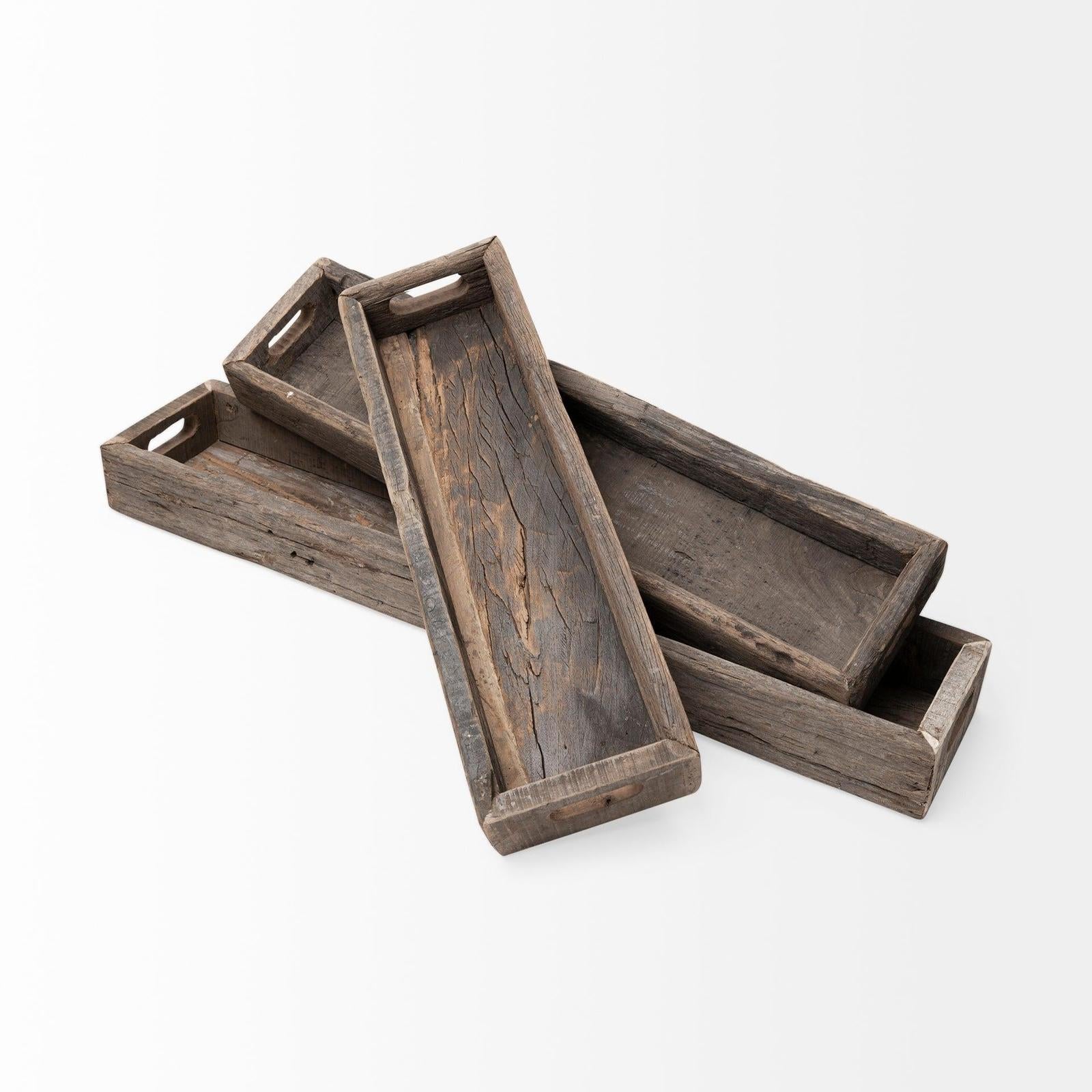 Mercana Vernon Brown Reclaimed Wood Tray