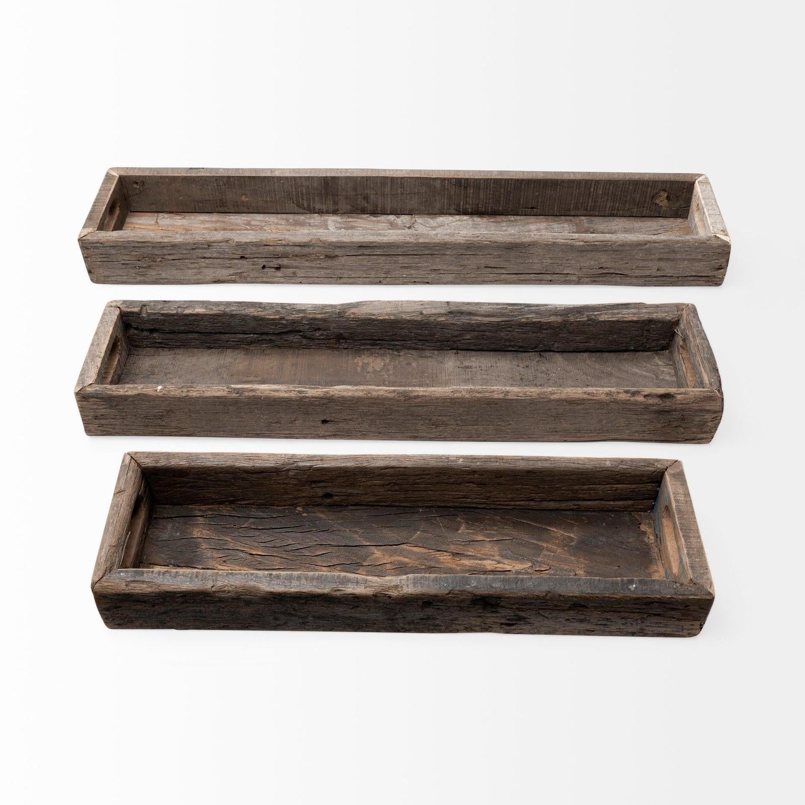 Mercana Vernon Brown Reclaimed Wood Tray