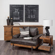 Mercana Colburne Wood and Iron Frame Accent Chair Clearance