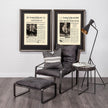 Mercana Hornet Leather Metal Frame Accent Chair