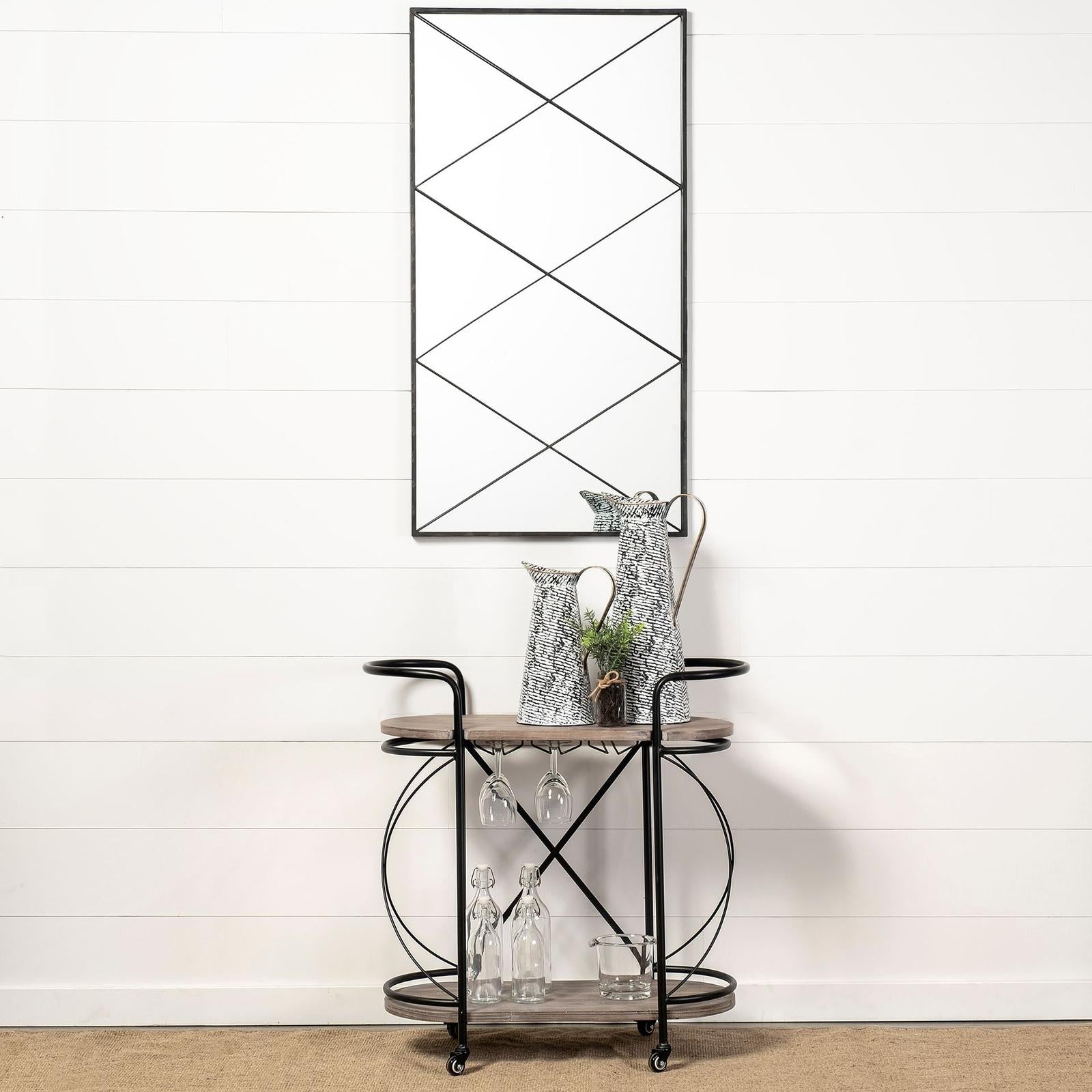 Mercana Colette Black/White Patterned Vase