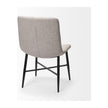 Mercana Barrow I Beige Fabric Wrap Black Metal Frame Dining Chair Clearance