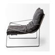 Mercana Hornet Leather Metal Frame Accent Chair
