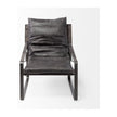 Mercana Hornet Leather Metal Frame Accent Chair