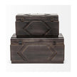 Mercana Cassia Brown Wooden Boxes- Set of 2