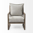 Mercana Sherlock Frost Gray Wood Frame Accent Chair Clearance
