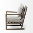 Mercana Sherlock Frost Gray Wood Frame Accent Chair Clearance