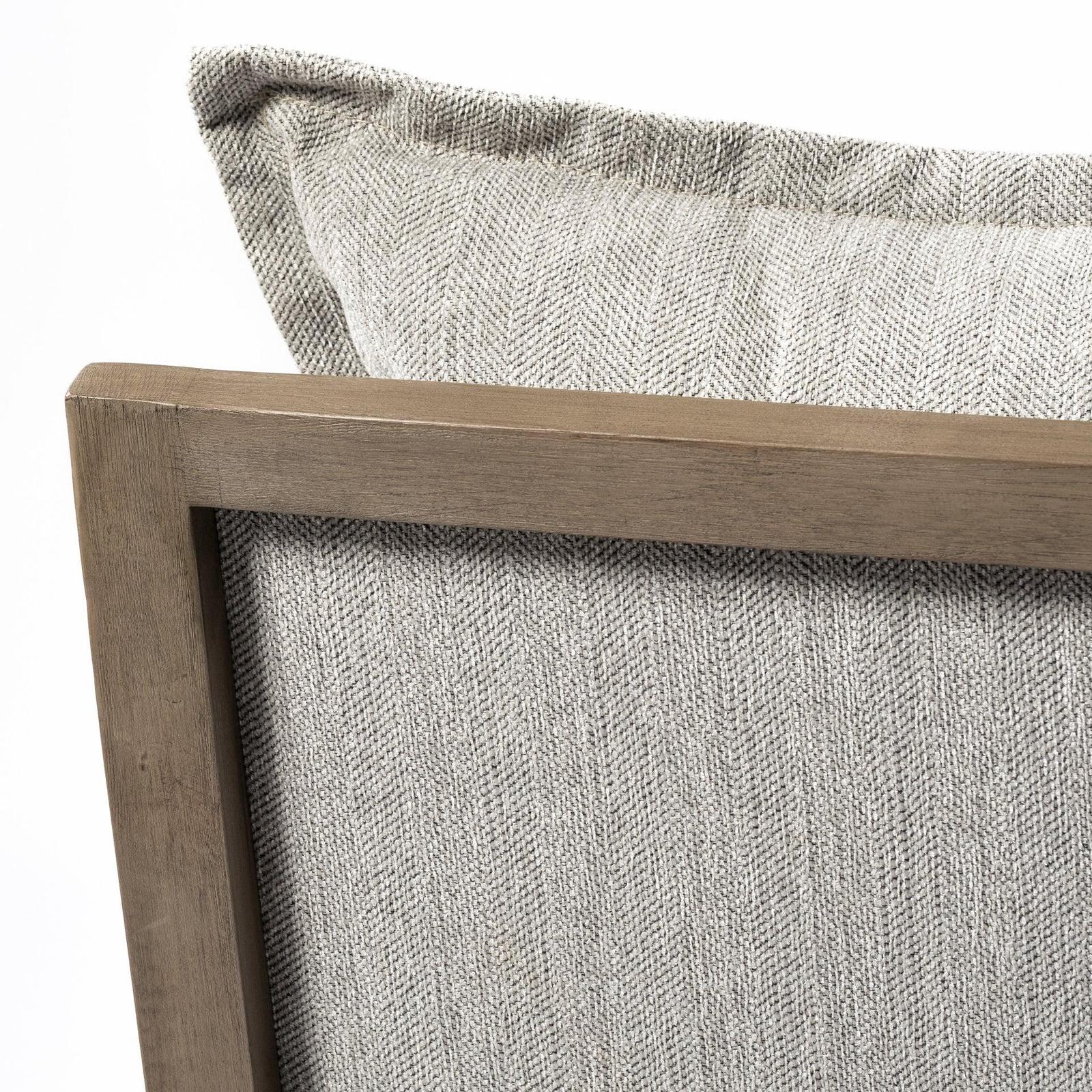 Mercana Sherlock Frost Gray Wood Frame Accent Chair Clearance