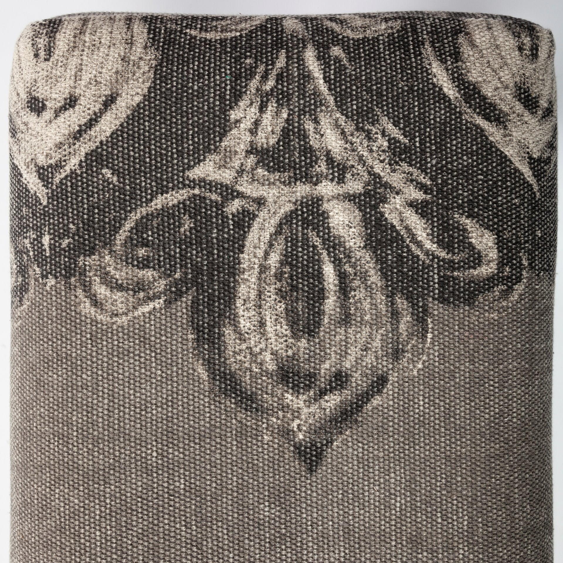 Mercana Alhambra  Upholstered Gray Seat W/Black Wood Legs Accent Bench