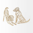 Mercana Frankie Gold Wire Framed Dog Shaped Decor Clearance