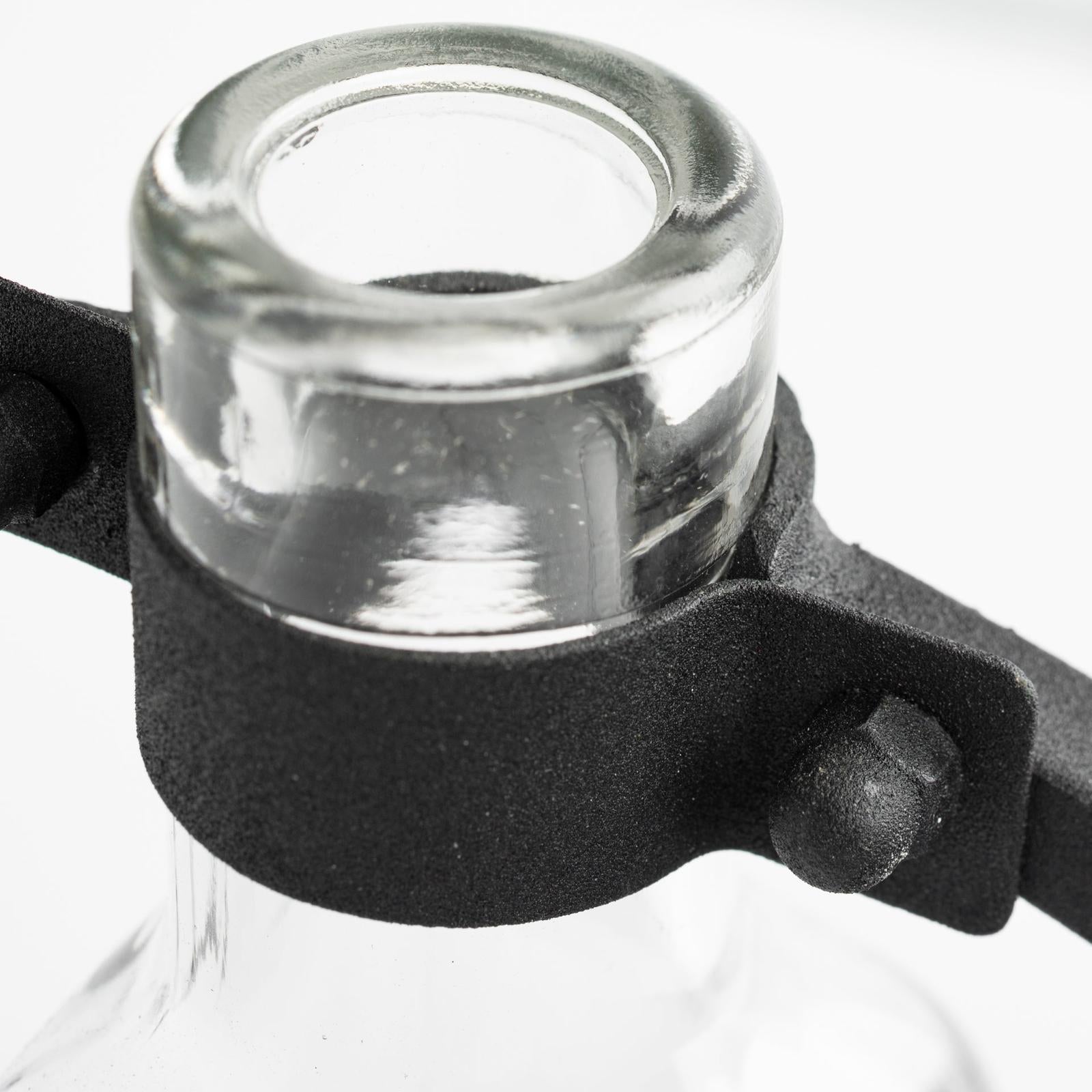 Mercana Monica Black Metal Glass Bottle Vase