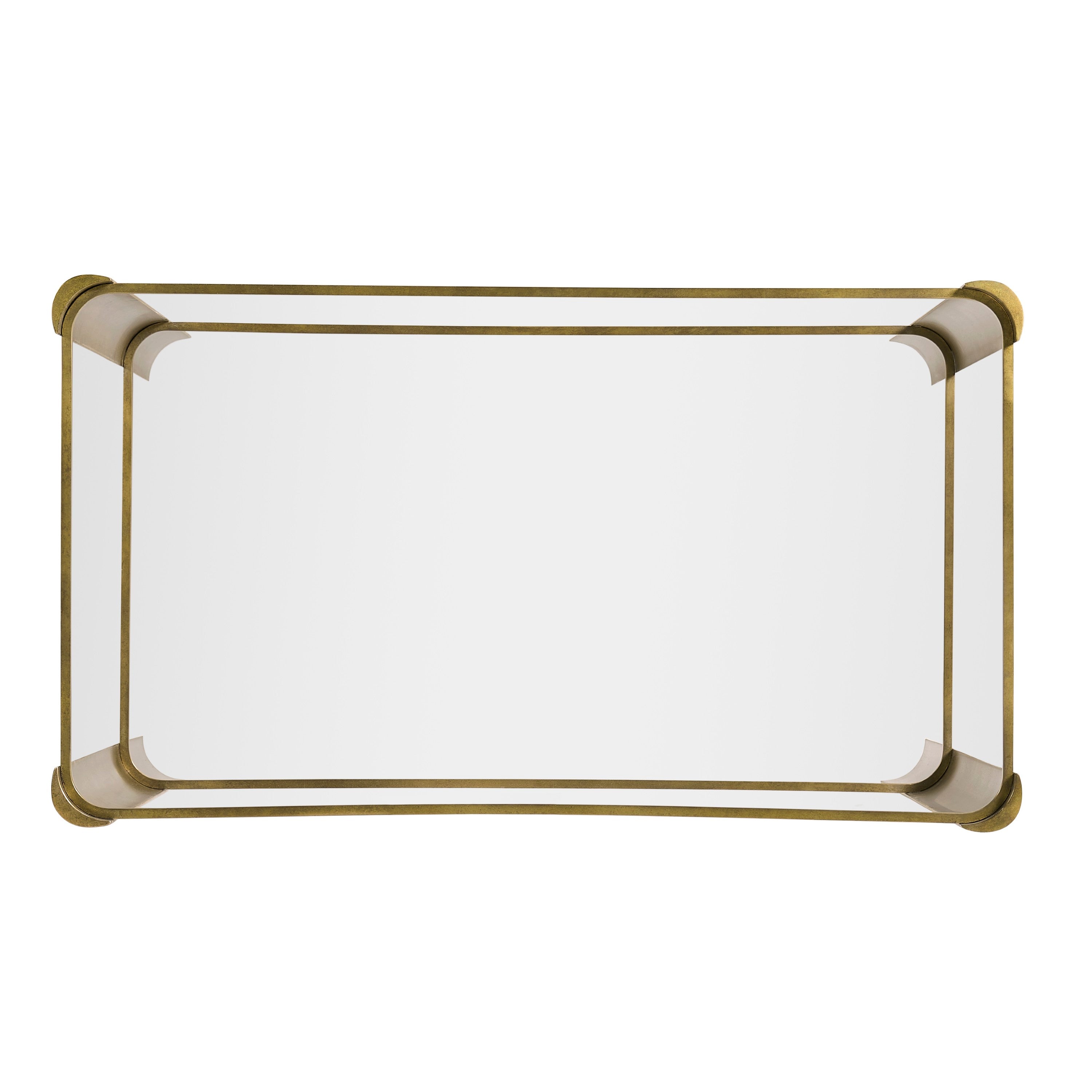 Jonathan Charles Brass & Glass End Table ( 494975-LAB )
