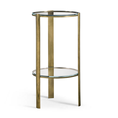 Jonathan Charles Cosmo Antique Brass Drinks Table ( 494976-LAB )