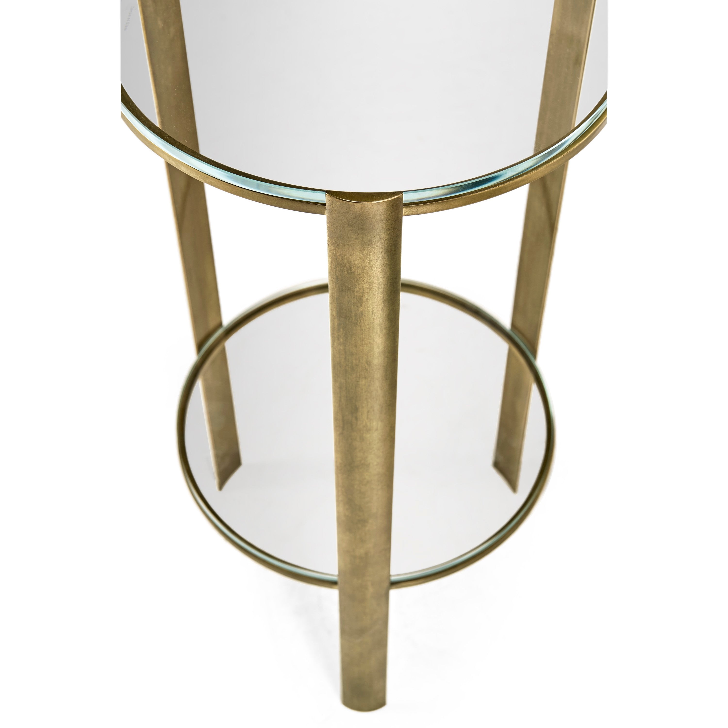 Jonathan Charles Cosmo Antique Brass Drinks Table ( 494976-LAB )