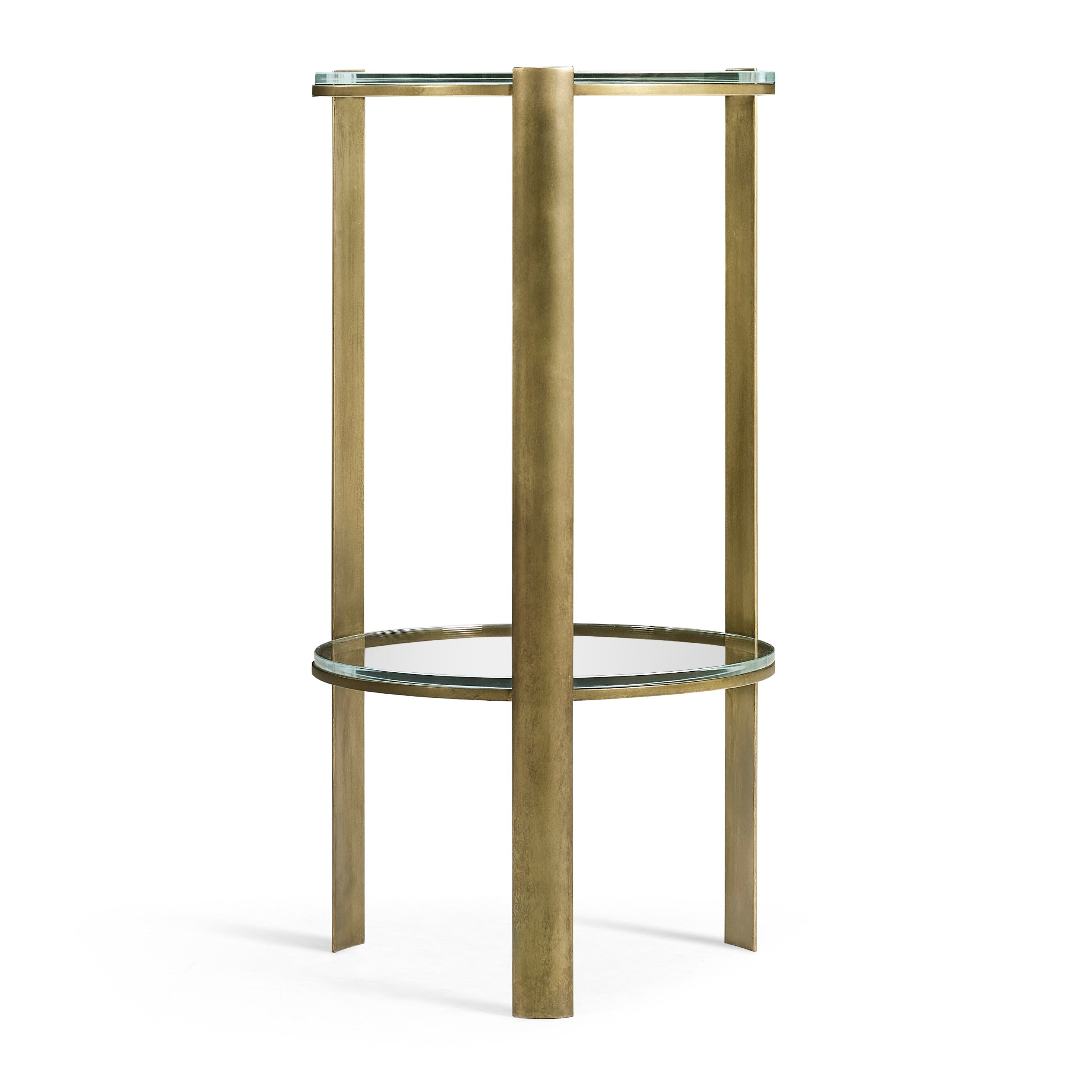 Jonathan Charles Cosmo Antique Brass Drinks Table ( 494976-LAB )