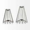 Mercana Madeline Large Gunmetal Gray Metal Glass Test Tube Vase Clearance