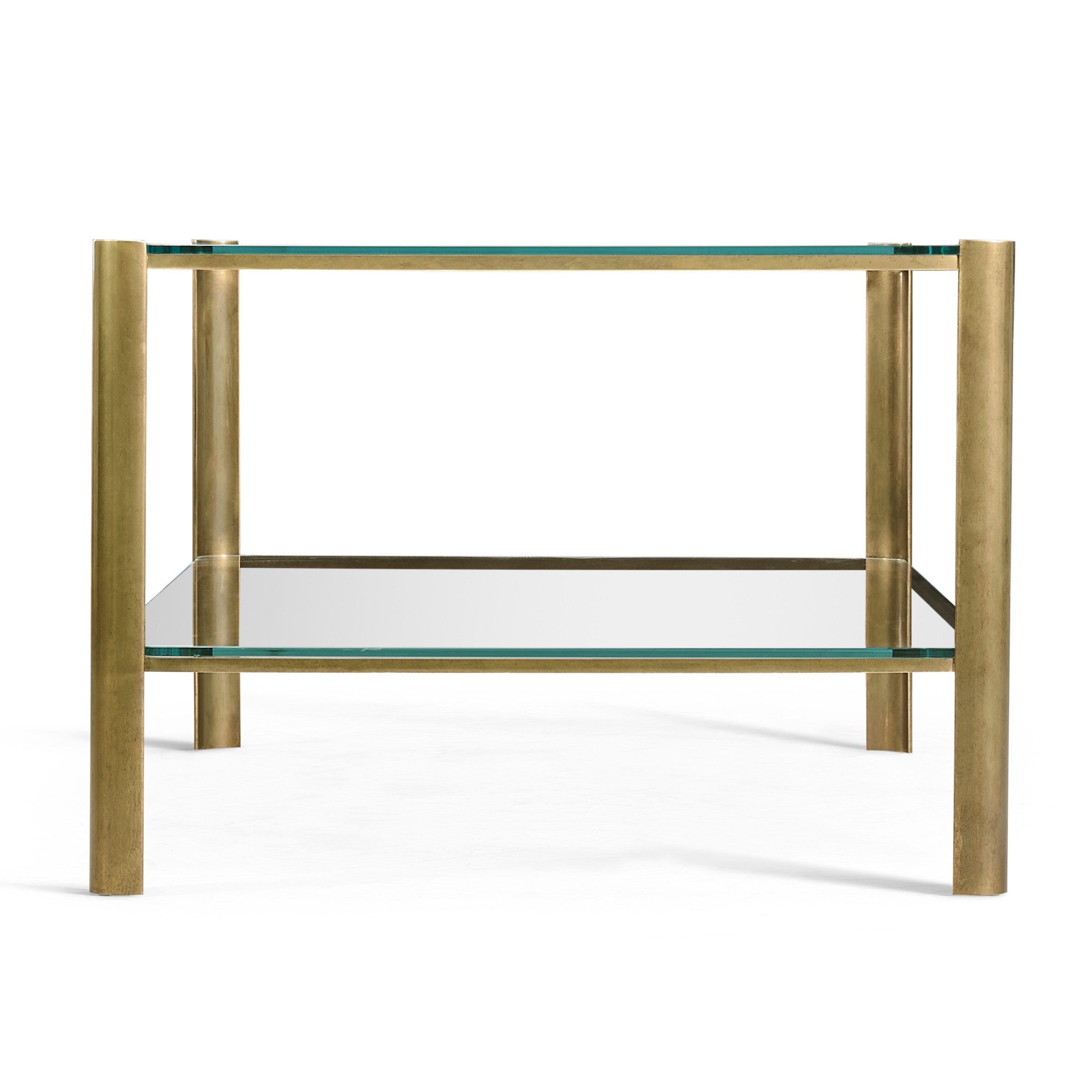 Jonathan Charles Cosmo Antique Brass Cocktail Table ( 494977-LAB )