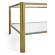 Jonathan Charles Cosmo Antique Brass Cocktail Table ( 494977-LAB )