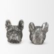 Mercana Bruno Silver American Bulldog Bookends- Set of 2