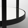 Mercana Eleonore Black Metal Frame Two-Tier w/Glass Shelves Bar Cart