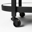 Mercana Eleonore Black Metal Frame Two-Tier w/Glass Shelves Bar Cart