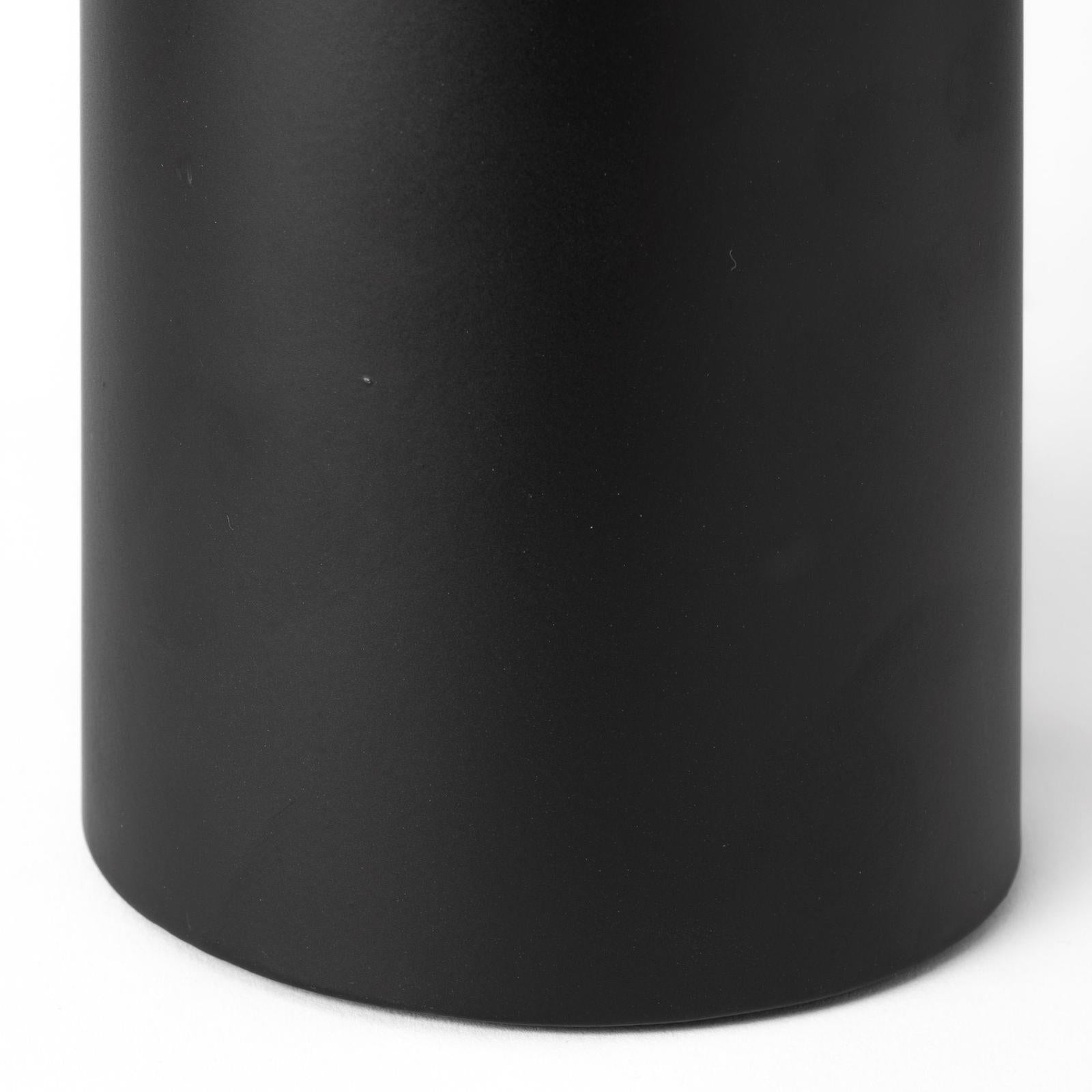 Mercana Alex Black Metal Cylindrical Table Candle Holder