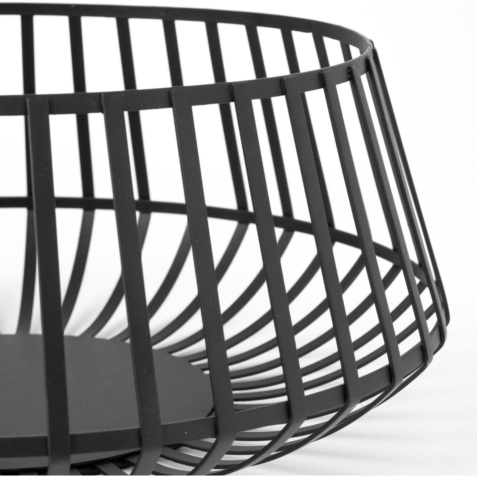 Mercana Emilio Black Metal Slated Bowls- Set of 2