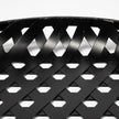 Mercana Lito Black Woven Metal Round Serving Trays- Set of 2