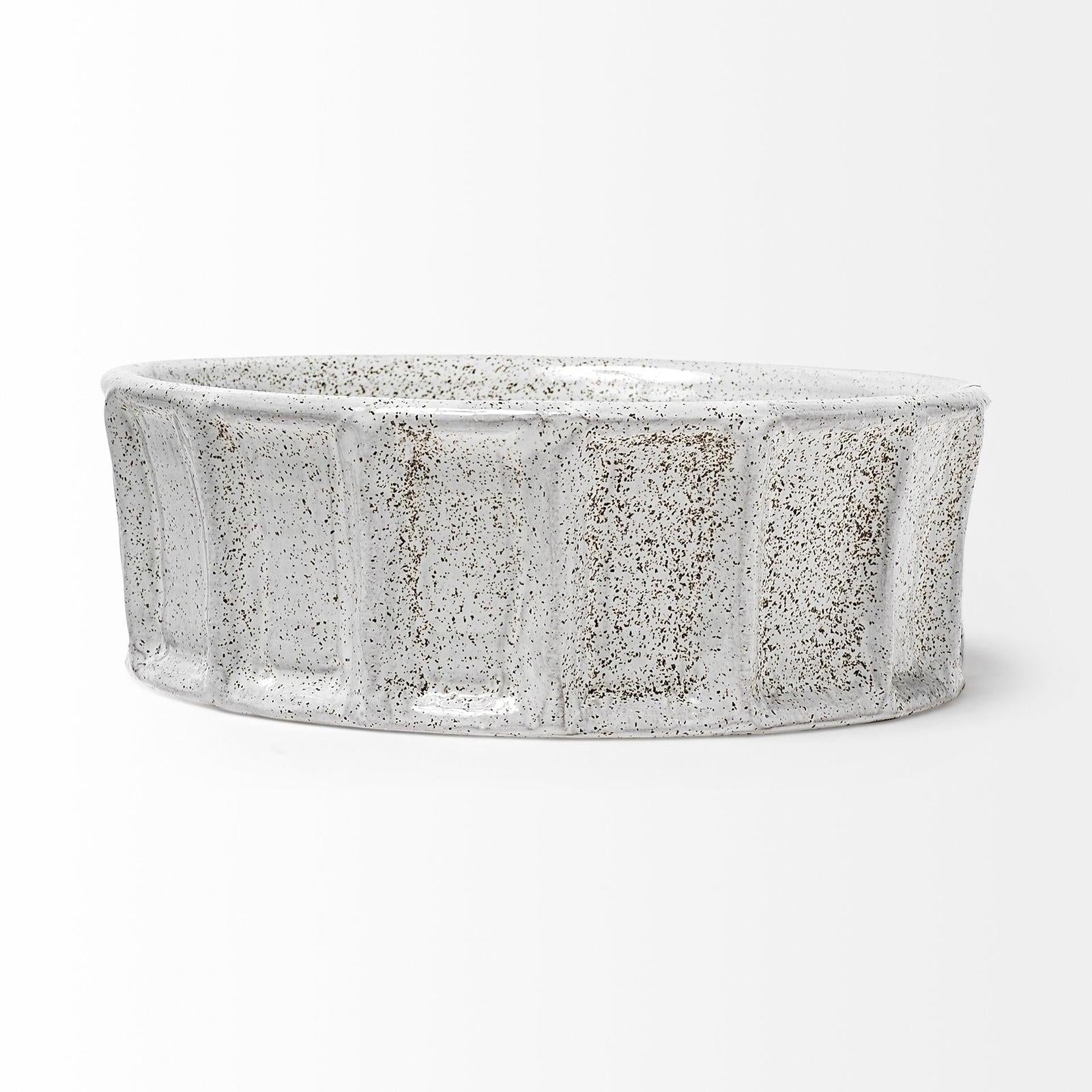 Mercana Silone White Ceramic Bowl Clearance
