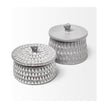Mercana Azul Gray Ceramic Detailed Decorative Box