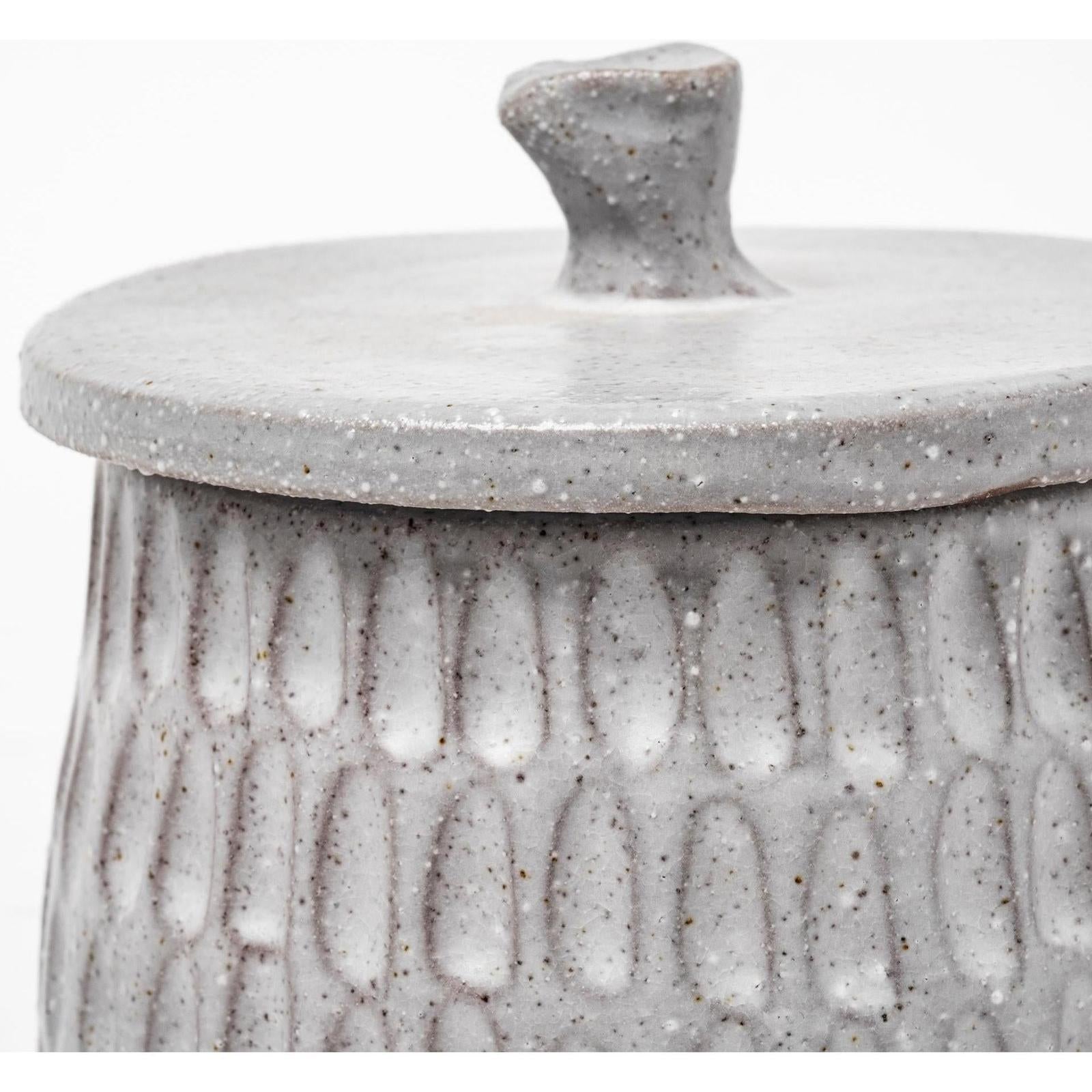 Mercana Azul Gray Ceramic Detailed Decorative Box