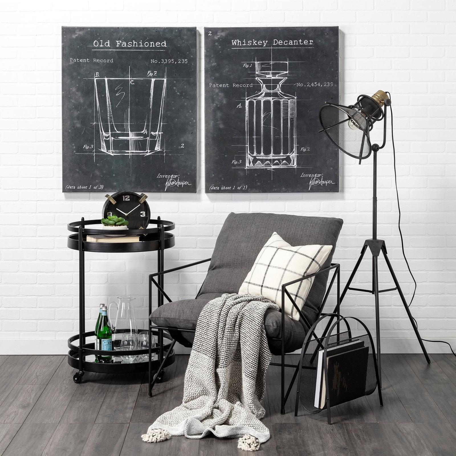 Mercana Ada Metal Frame Two-Tier w/Glass Shelf Bar Cart Clearance