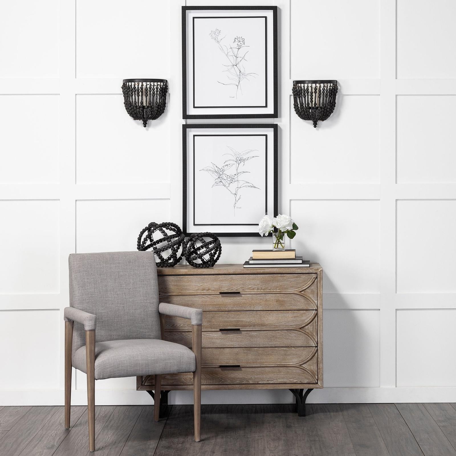 Mercana Earnhardt Black Wooden Beaded Orb Clearance