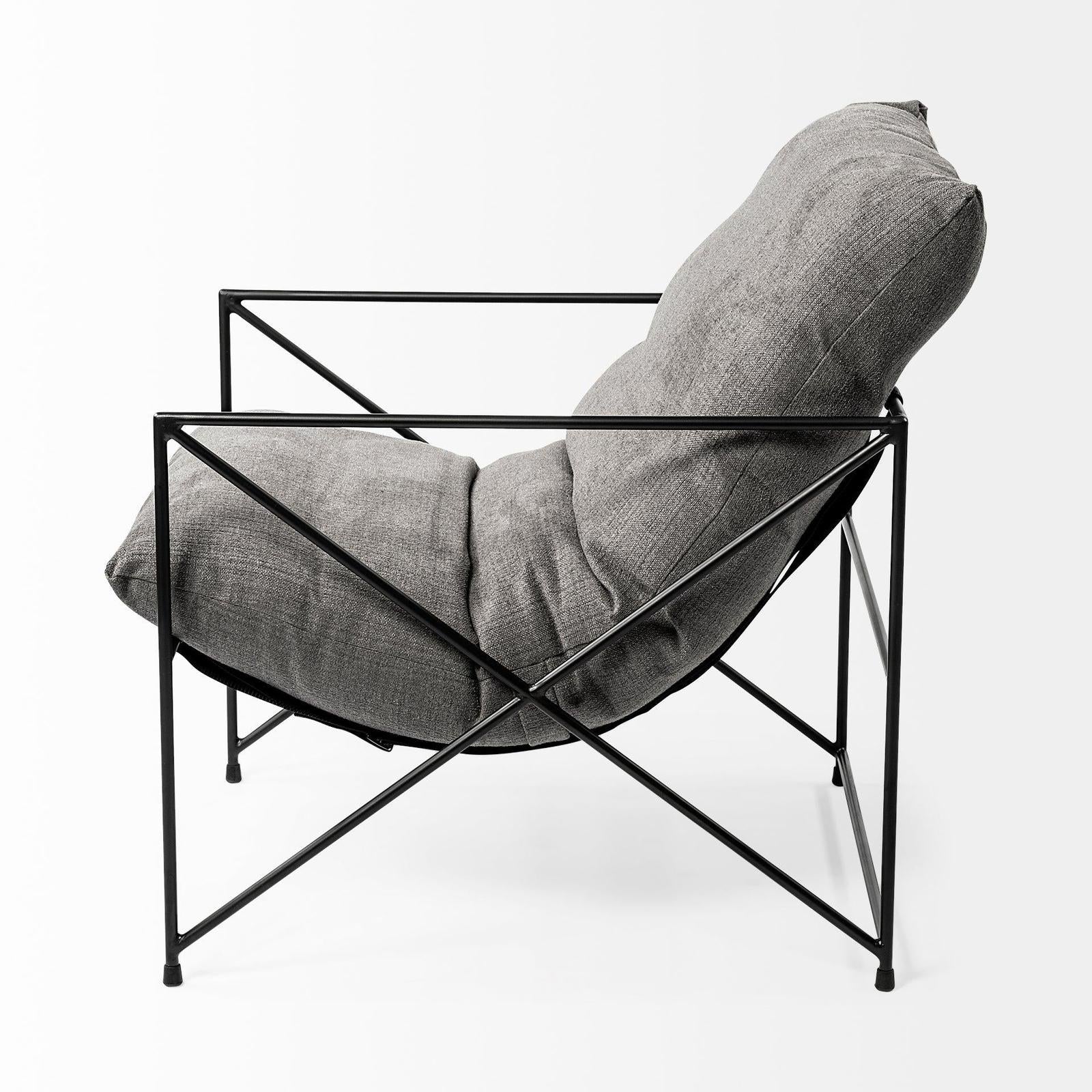 Mercana Leonidas Metal Frame Accent Chair