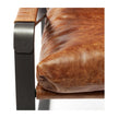 Mercana Hornet Leather Metal Frame Accent Chair
