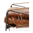Mercana Hornet Leather Metal Frame Accent Chair