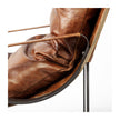 Mercana Hornet Leather Metal Frame Accent Chair