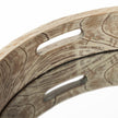 Mercana Whittier Brown Wooden Mirrored Base Tray Clearance