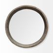 Mercana Whittier Brown Wooden Mirrored Base Tray Clearance