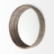 Mercana Whittier Brown Wooden Mirrored Base Tray Clearance