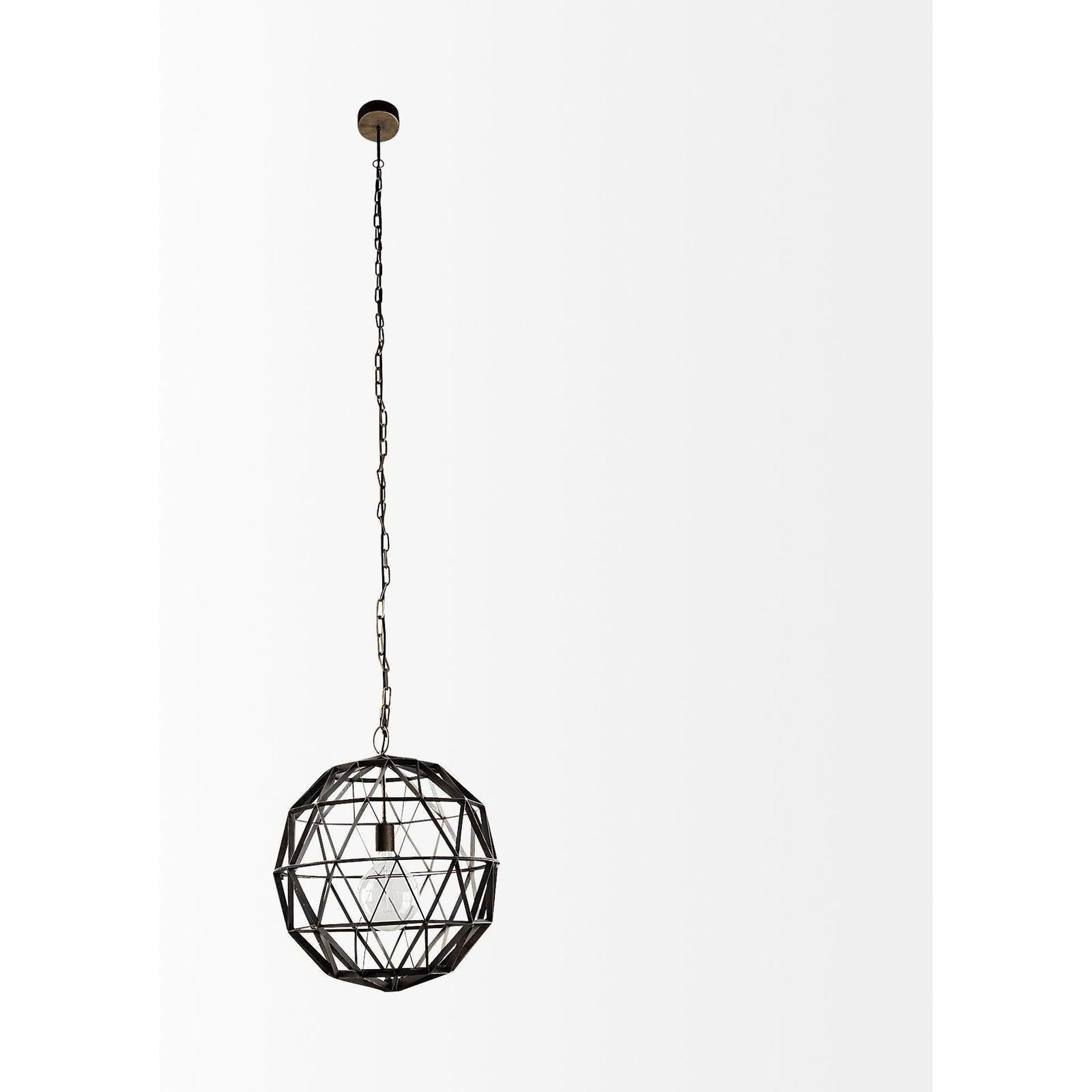 Mercana Dyson Black Metal Triangular Orb Pendant Light Clearance