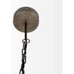 Mercana Dyson Black Metal Triangular Orb Four Bulb Chandelier Clearance