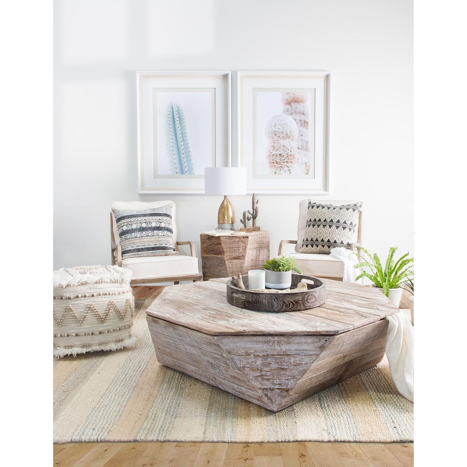 Mercana Whittier Brown Wooden Mirrored Base Tray Clearance