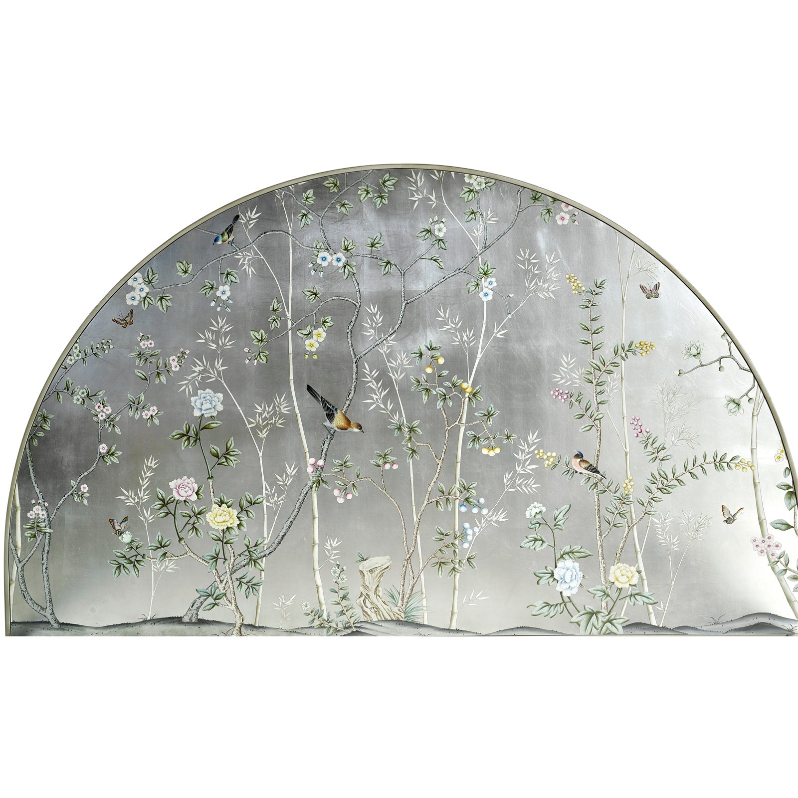 Jonathan Charles Shimmering Moon Half Round Panel Bed 500443-USK-HPS
