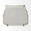 Mercana Roy Upholstered and Brown Wood Frame Arm Chair Clearance