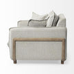Mercana Roy Upholstered and Brown Wood Frame Arm Chair Clearance
