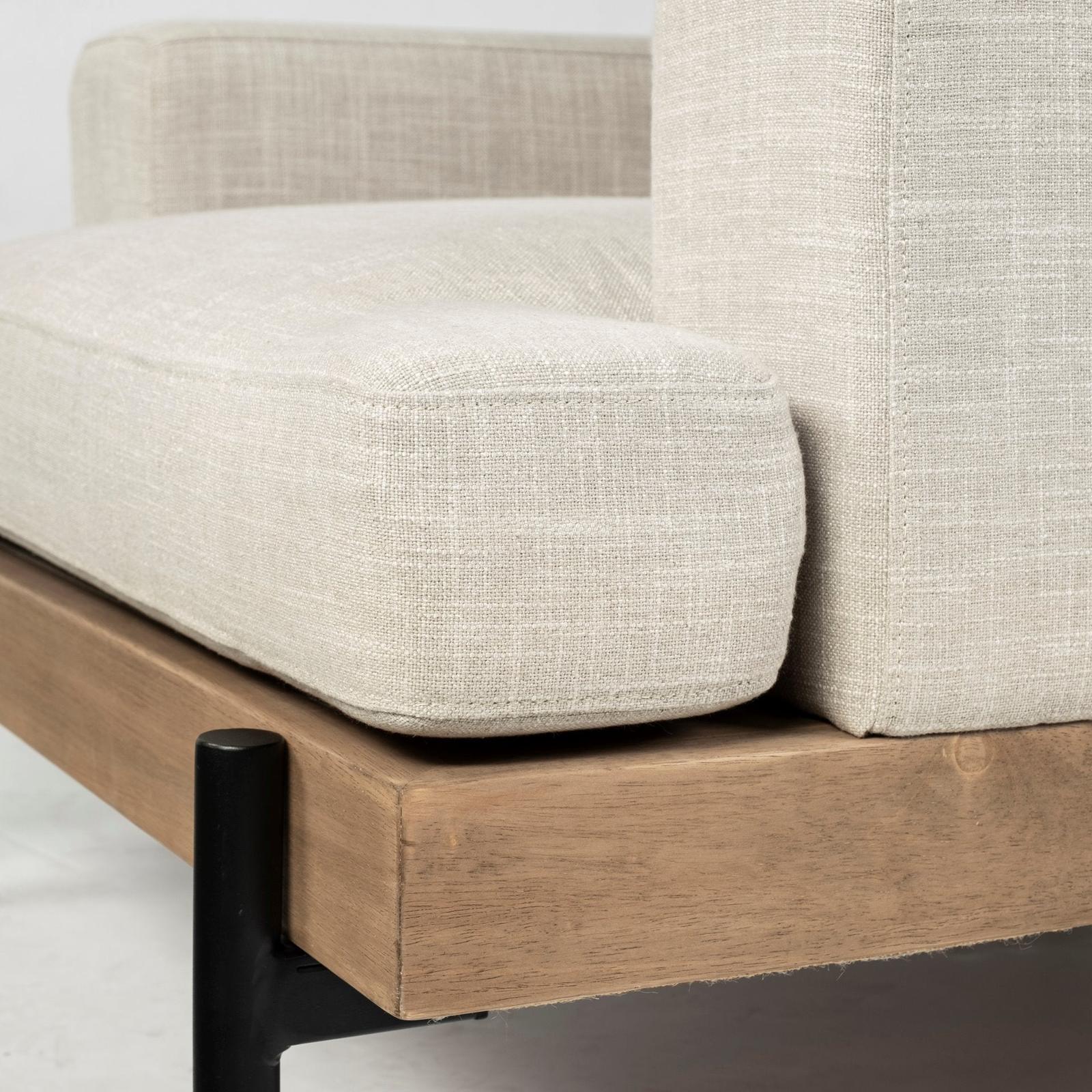 Mercana Colburne Wood and Iron Frame Accent Chair Clearance