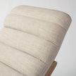 Mercana Pierre Beige Fabric Upholstered Armless Chaise Lounge Chair Clearance
